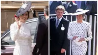 Bak Kembaran, Kate Middleton Beri Penghormatan untuk Putri Diana di Garter Day dengan Gaun Ini (doc: kolase Daily Mirror)