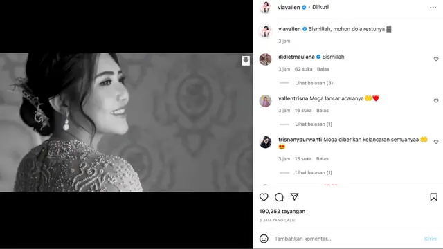 Via Vallen Minta Doa untuk Rangkaian Pernikahannya yang Disiarkan 5 Hari Nonstop di Indosiar