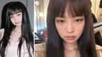 Jennie tampil beda dengan poni yang menutupi jidatnya. Model rambut barunya berbeda dari biasanya yang hanya ditata kesamping atau bahkan tanpa poni. (Instagram/@jennierubyjane)