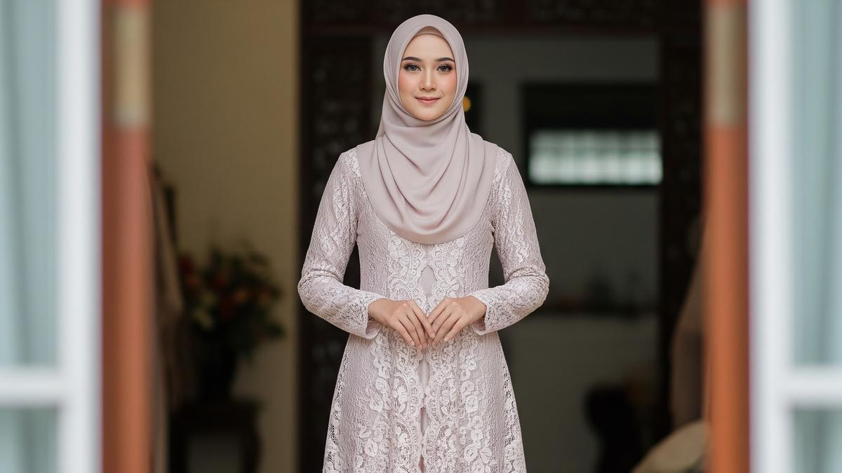 9 Model Gamis Brokat Cantik, Tampil Anggun dan Modern di Setiap Acara