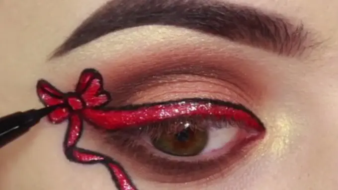 Pilih Gambar Eyeshadow Seperti Ini untuk Natal Boleh Juga