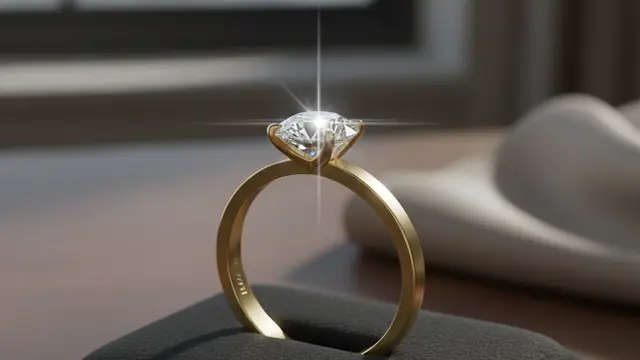 Cincin Emas Knife-Edge dengan Sentuhan Slim