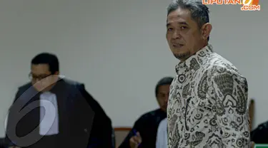 Selasa (8/4/14), mantan Direktur Operasi PT Adhi Karya, Teuku Bagus Muhammad Noor jalani sidang perdana kasus korupsi Hambalang di Pengadilan Tipikor, Jakarta (Liputan6.com/Johan Tallo)