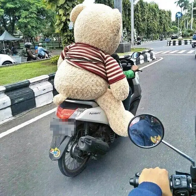 6 Potret Driver Ojek Online Dapat Orderan Boneka Ini Curi Perhatian