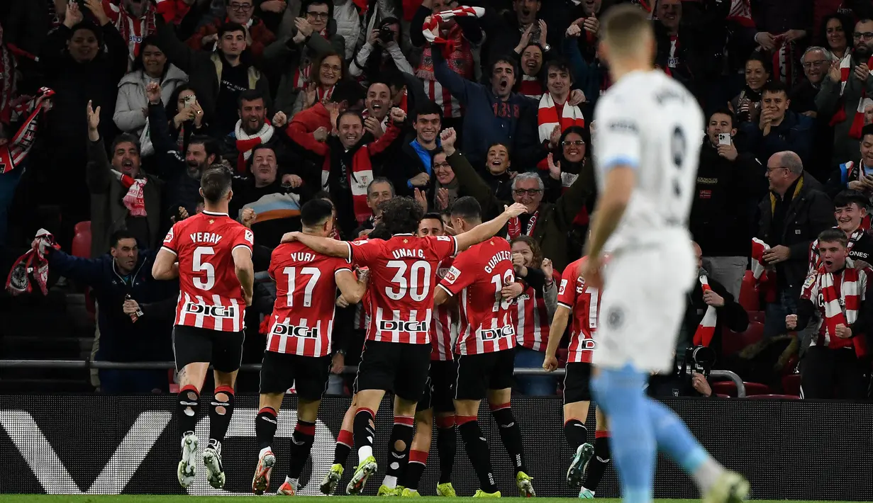Ini jadi kekalahan kedua beruntun bagi Girona, setelah pekan lalu dihajar Real Madrid dengan skor telak 0-4. (ANDER GILLENEA/AFP)