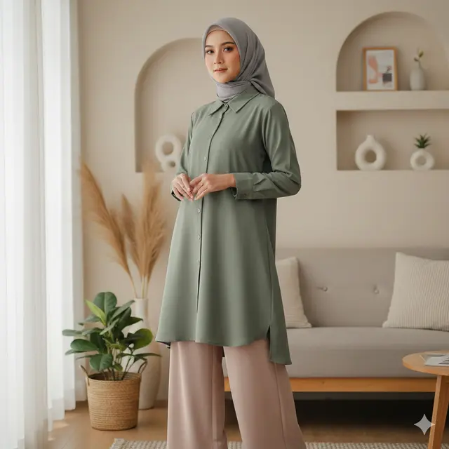 Model Setelan Kulot dan Tunik