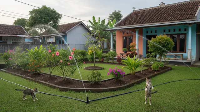 Desain Taman Rumah yang Efektif Mencegah Kucing Liar Berak di Halaman
