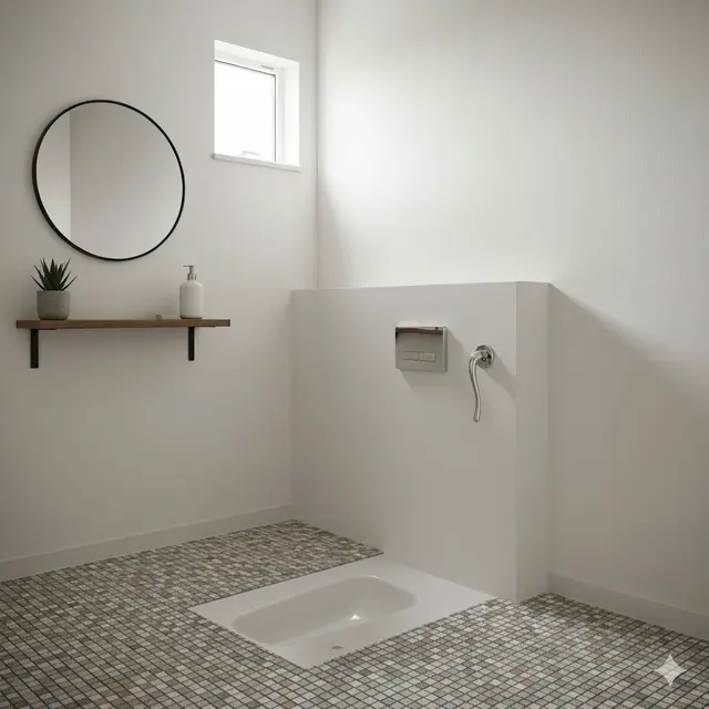 Model Kamar Mandi WC Jongkok dengan Flush Gaya Minimalis