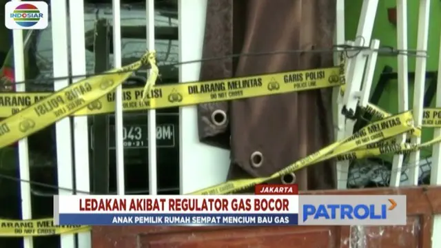 Tabung gas 12 kilogram meledak di dalam rumah di Cengkareng, Jakarta Barat. Ledakan diduga akibat kebocoran regulator.