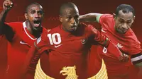 Timnas Indonesia - Boaz Solossa, Oktovianus Maniani, Elie Aiboy (Bola.com/Adreanus Titus)