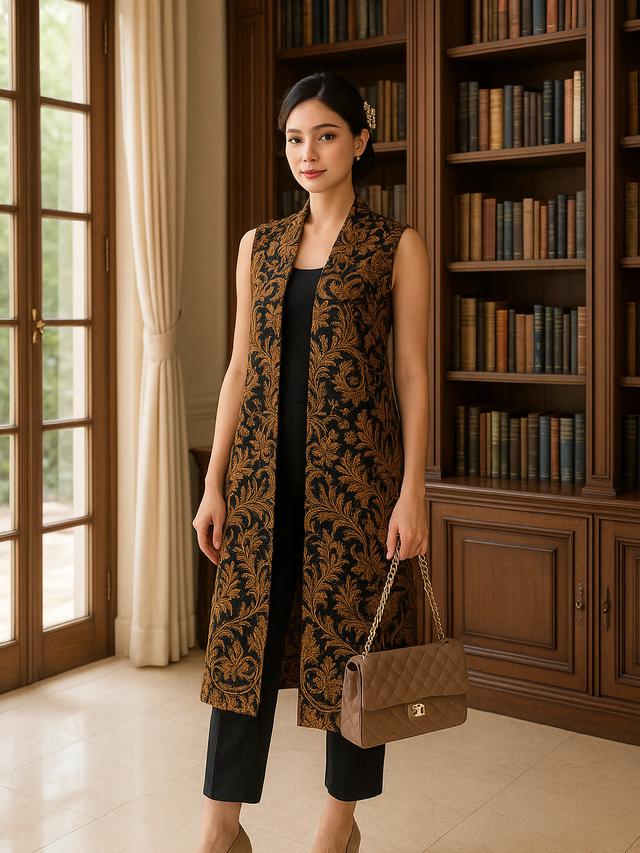 7 Outer Batik Wanita Tanpa Lengan di 2025, Simpel Tapi Tetap Stylish