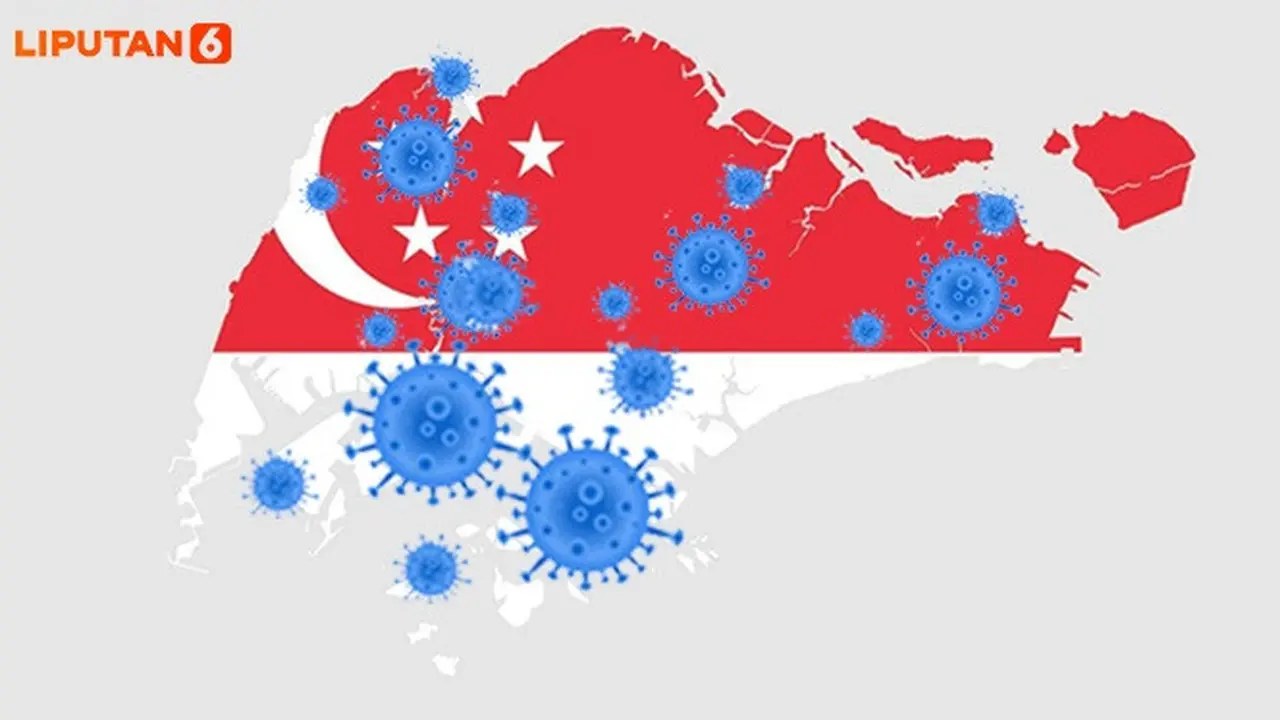 Banner Infografis Kasus COVID-19 di Singapura Melejit. (Liputan6.com/Gotri/Abdillah)