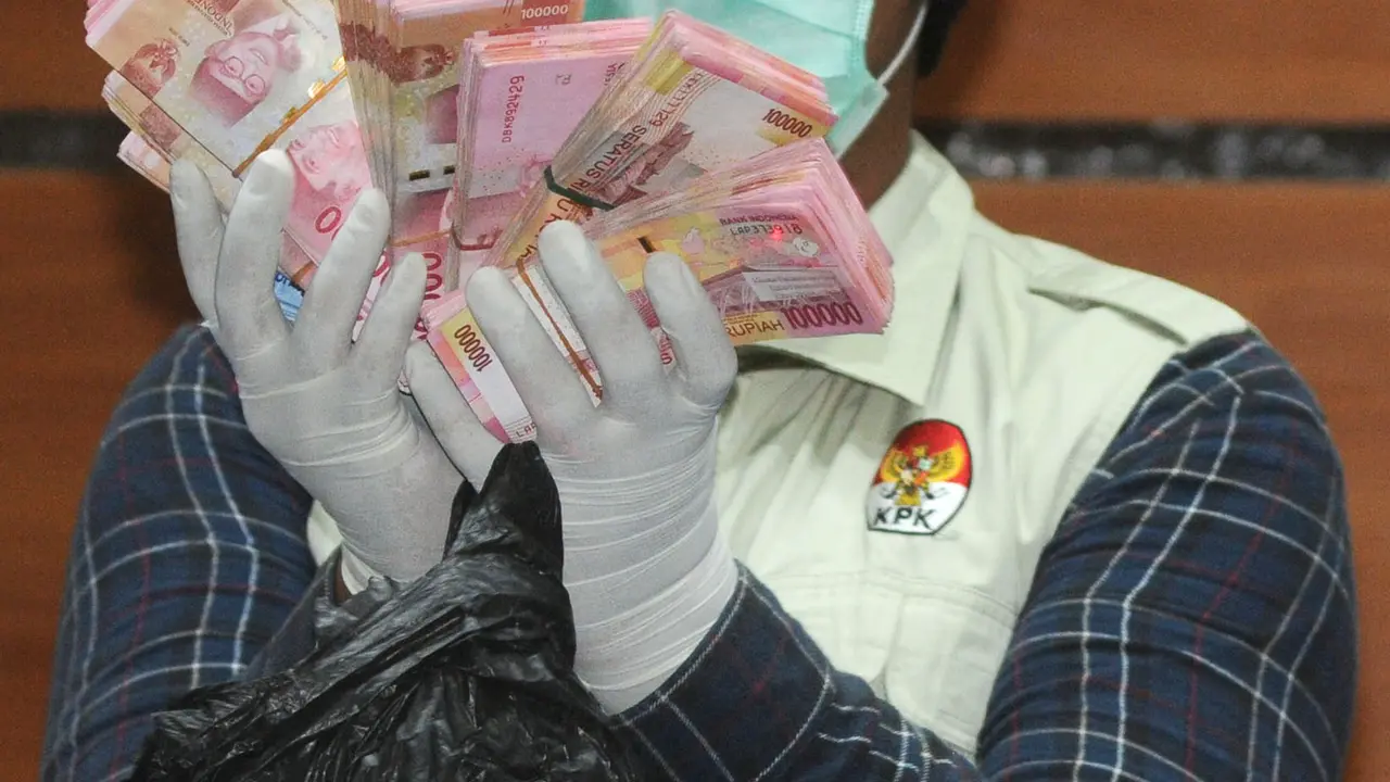 Barang Bukti Uang Tunai OTT Bupati Bengkulu Selatan