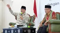 Anies Baswedan menyambangi Pondok Pesantren Luhur Al-Tsaqafah Jakarta Selatan dan bertemu dengan mantan ketua umum PBNU Said Aqil Siroj. (Istimewa)