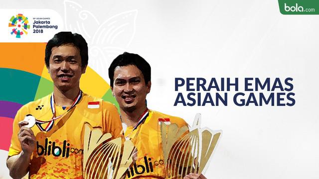 Berita video 6 ganda putra bulutangkis Indonesia peraih emas di Asian Games.