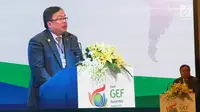 Menteri Perencanaan Pembangunan Nasional / Kepala Bappenas, Bambang Brodjonegoro, memberikan paparan pada Plenary Session 6th Global Environment Facility (GEF) Assembly di Vietnam (28/6). (Liputan6.com/HO/Bappenas)