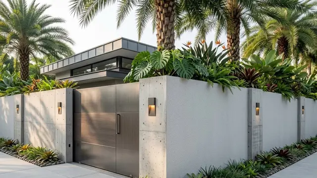 Pagar Rumah Hook Full Tembok dengan Finishing Modern