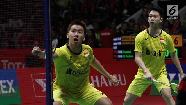 Pasangan ganda putra, Kevin Sanjaya Sukamuljo/Marcus Fernaldi