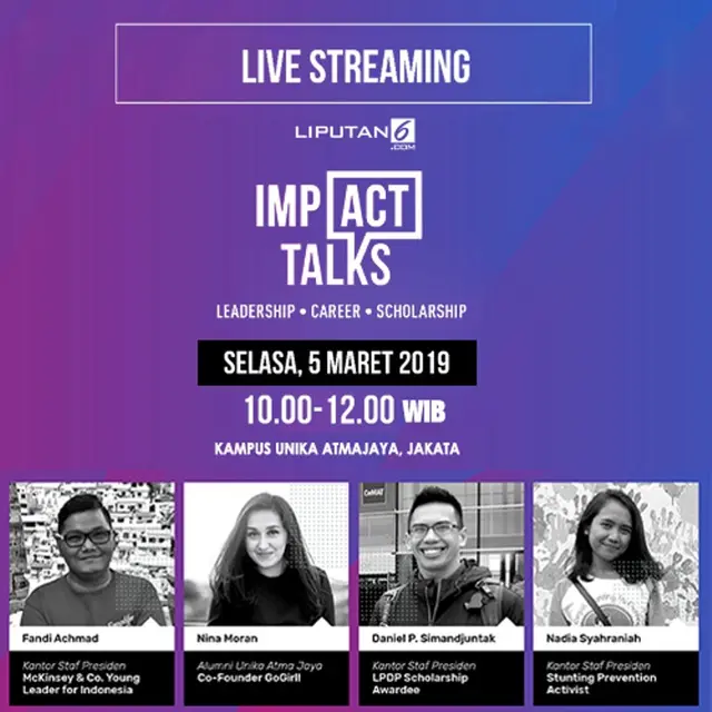Saksikan Live Streaming Impact Talks