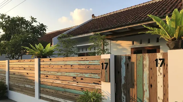 9 Desain Pagar Rumah dari Kayu Bekas tapi Terlihat Estetika, Unik dan Ramah Lingkungan