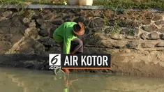 Warga Tegal terpaksa mengkonsumsi air sungai yang kotor karena tidak adanya pasokan air bersih. Hal ini disebabkan datangnya musim kemarau.
