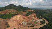 Proyek pembangunan Bendungan Way Sekampung (Sukoharjo) di Kabupaten Pringsewu, Provinsi Lampung. (Foto: Kementerian Pekerjaan Umum dan Perumahan Rakyat atau PUPR)