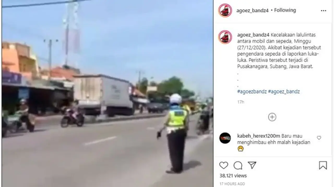 Detik-Detik Pesepeda Ditabrak Mobil Tertangkap Kamera (Ist)