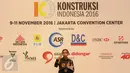 Presiden Jokowi memberikan sambutan dalam pembukaan acara Indonesia Infrastructure Week (IIW) di Jakarta Convention Center, Rabu (9/11). IIW yang kembali digelar tahun ini berlangsung dari 9-11 November 2016. (Liputan6.com/Faizal Fanani)