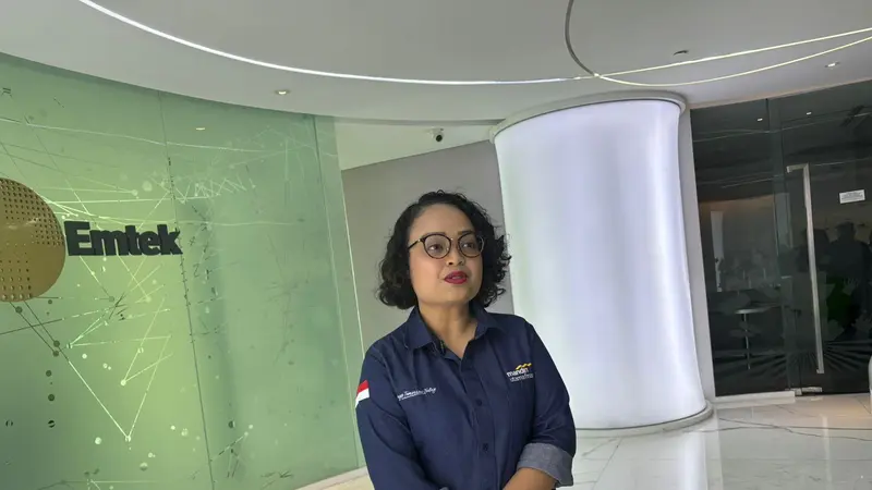 Corporate Secretary & Legal Division Head PT Mandiri Utama Finance Elisabeth Lidya Sirait berkunjung ke redaksi Liputan6 di SCTV Tower, Kamis (22/8/2024). (Tira/Liputan6.com)