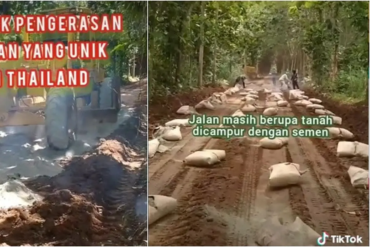 Viral Cara Unik Pengerasan Jalan di Thailand, Ternyata Pernah Dicoba Indonesia