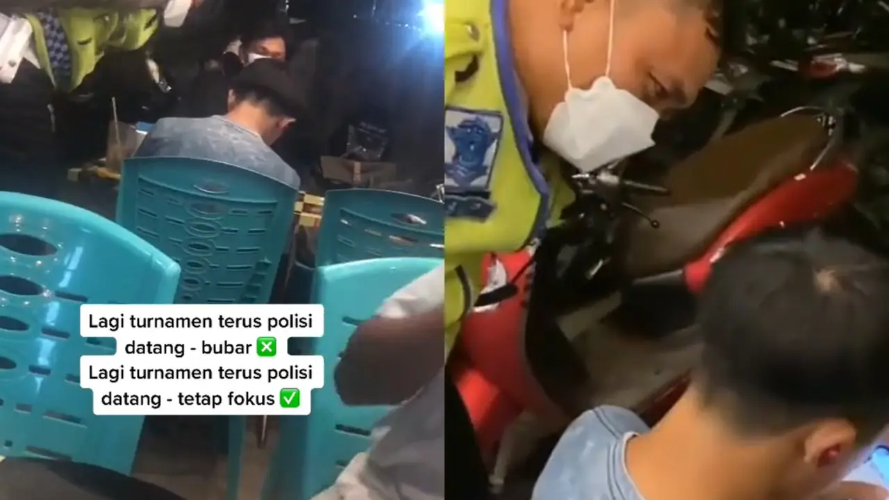 Keasyikan bermain gim online, pria ini tidak sadar tengah diamati polisi.