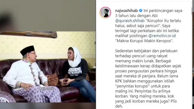 Unggahan Najwa Shihab. (Instagram/ najwashihab)