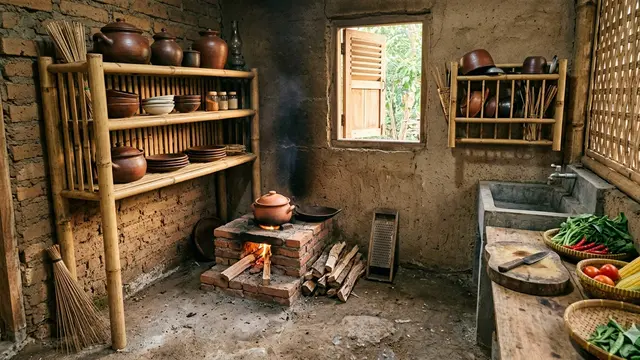 Model Dapur Sederhana Ukuran 2x2 di Kampung yang Fungsional