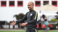 Manajer Manchester City asal Spanyol, Josep Guardiola. (AFP/Christof Stache)