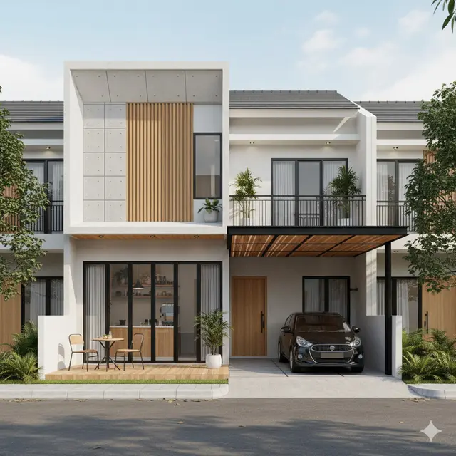 7 Model Rumah Minimalis Depan Ada Garasi dan Ruang Dagang, Solusi Hunian Fungsional dan Estetis di Lahan Terbatas