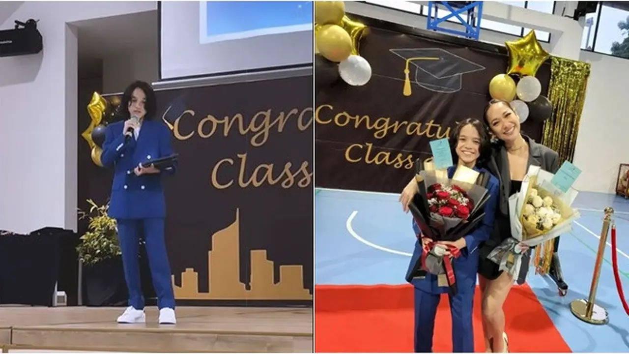 6 Potret Noah Sinclair Jalani Wisuda SD, Bikin Bunga Citra Lestari Bangga