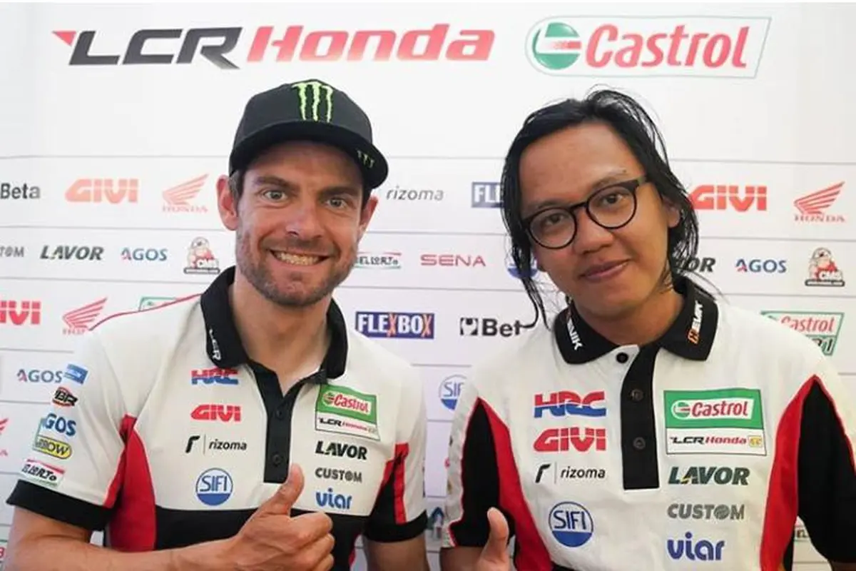 Cal Crutchlow Bersama Gamer MotoGP Esport asal Indonesia, Putut Maulana