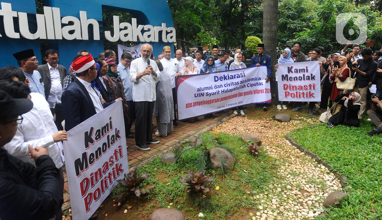 Mereka menilai demokratisasi di Indonesia telah menurun pasca putusan Mahkamah Konstitusi atas uji materi nomor 90 tahun 2023. (merdeka.com/Arie Basuki)