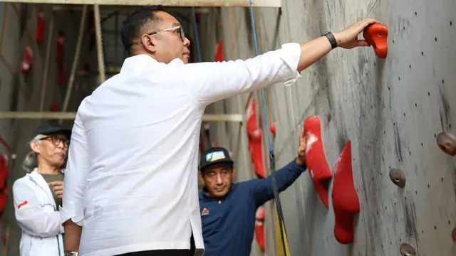 Tim Panjat Tebing Indonesia bersama CdM Asian Games 2026