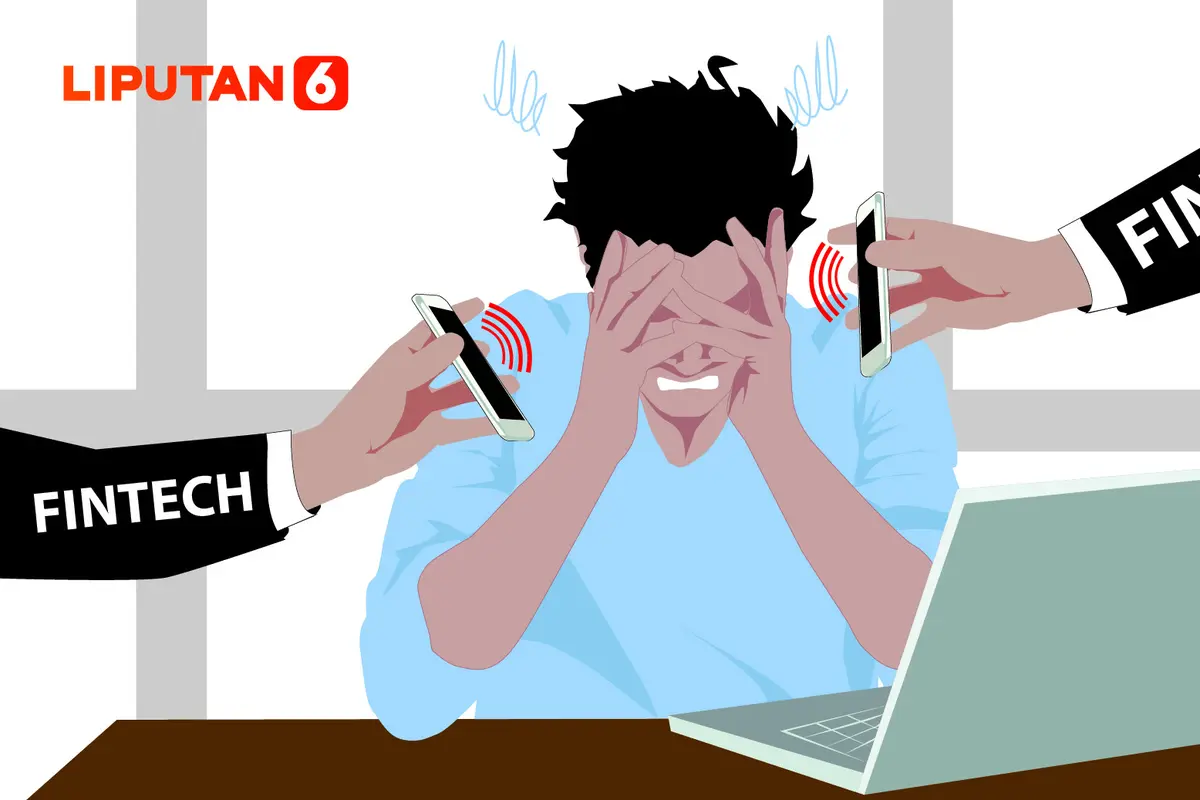 Ilustrasi korban pinjaman online atau fintech lending