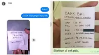 Potret Bukti Transfer Pakai Tulis Tangan Nyeleneh. (Sumber: Instagram/kementrian_humor_indonesia dan X/@txtdarionlshop)