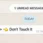 Pesan WhatsApp bikin smartphone hang. Dok: istimewa