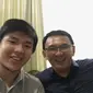 Nicholas Sean dan sang ayah, Basuki Tjahaja Purnama alias Ahok. (dok. Instagram @nachoseann/https://www.instagram.com/p/BtAIjmFFENQ/Asnida Riani)