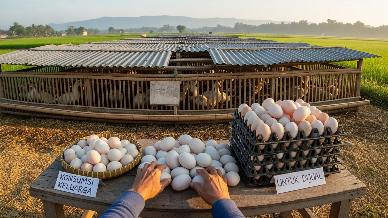 7 Tips Ternak Bebek Petelur dengan Kandang dari Bambu dan Seng Bekas, Telur Bisa untuk Dapur dan Dijual
