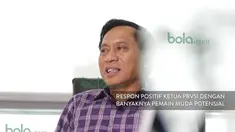 Imam Sudjarwo, Ketua Umum PBVSI mengaku senang dengan banyaknya pemain muda potensial dalam ajang Proliga tahun ini.