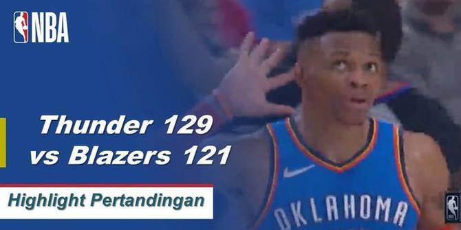 Cuplikan Pertandingan NBA : Thunder 129 vs Blazers 121