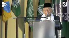 Saat menghadiri peringatan Hari Santri Nasional di Palangkaraya, Kalimantan Tengah. Ma'ruf Amin menolak tua dan masih bersemangat untuk menjadi calon wakil presiden.