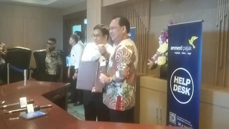 Chandra Lie merupakan CEO Sriwijaya Air Group menjadi salah satu pengusaha yang mengikuti program tax amnesty. (Liputan6.com/Achmad Dwi A)