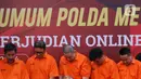 Dari 24 tersangka yang ditahan dalam pengungkapan kasus judi online, sembilan diantaranya merupakan pegawai serta staf Komdigi. (Liputan6.com/Herman Zakharia)