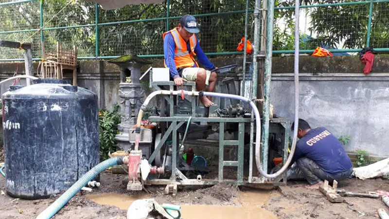 KemenPUPR Lakukan Pengeboran Air Tanah di Lokasi Pengungsian